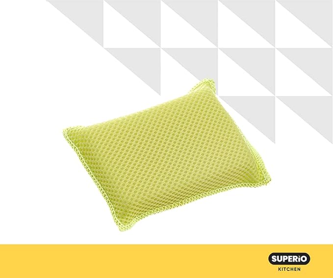 Microfiber Sponges for Dishes Kitchen Sponges Non-Scratch Sponge Dish Scrubber Heavy Duty Household Cleaning Sponges Multi-Purpose Cleaning Supplies Dish Sponge Kitchen Sponges Pack of 1