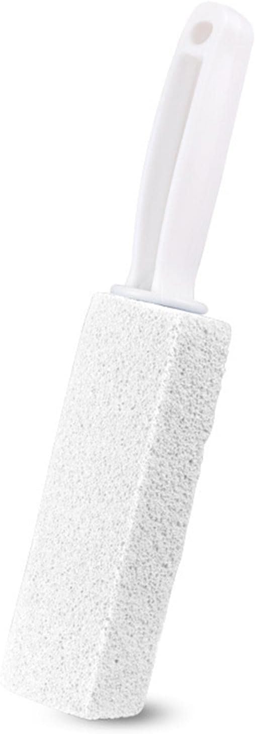 Toilet Cleaner Stone Dead Corner Grout Cleaner Long Handle Bathroom Appliances Toilet Brush for Household Cleaning (White 10cm)