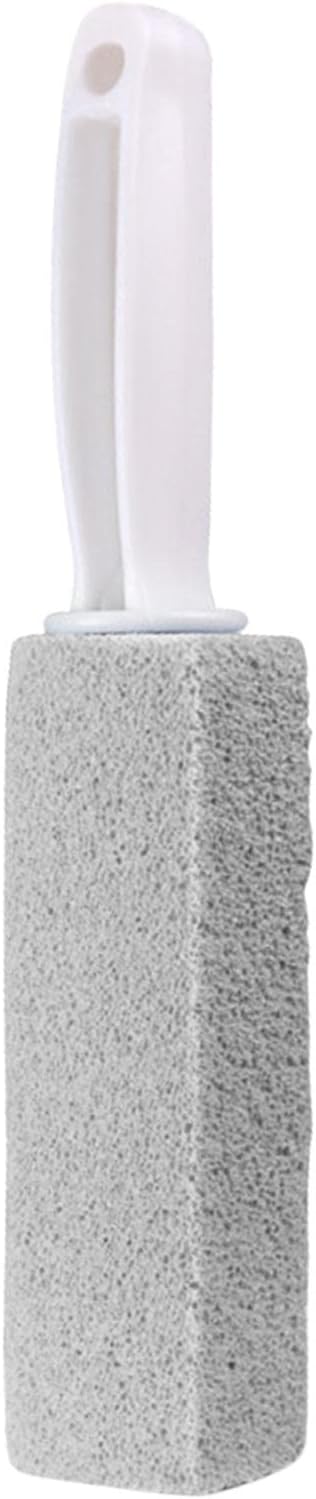 Toilet Cleaner Stone Dead Corner Grout Cleaner Long Handle Bathroom Appliances Toilet Brush for Household Cleaning (Gray 10cm)