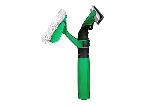 Unger Commercial VisaVersa Window Cleaning Washer and Squeegee Pro Tool 18”/45cm - 2-in-1 Design with Microfiber Pad for Window Cleaners - VV450