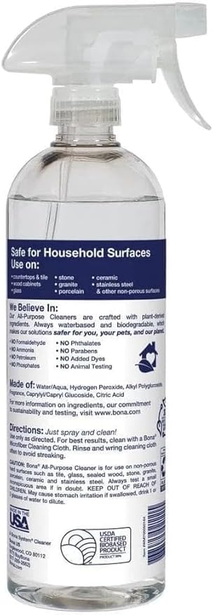 Bona All-Purpose Cleaner - Lavender White Tea Scent - 24 fl oz - Household Cleaner Cuts Through Tough Grease & Grime - Safe for Household Surfaces