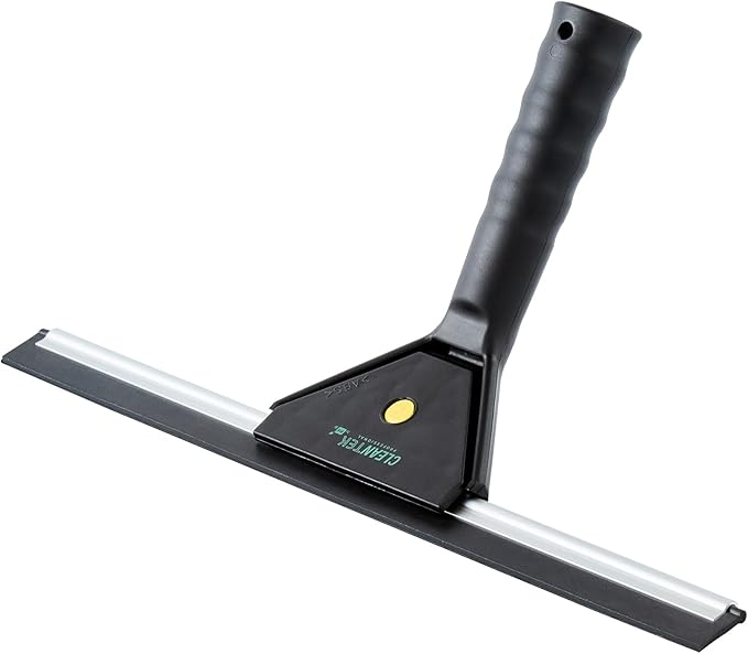 Restaurantware-Clean Tek Professional 11.81 Inch Window Squeegee, 1 Window Cleaning Squeegee with Rubber Blade - All-Purpose, for Mirror Or Glass Door, Black Plastic Wiper with Aluminum Frame