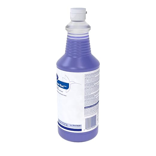 Diversey CREW 94476081 Super Blue Mild Acid Liquid Toilet Bowl Cleaner, Removes Rust, Scale & Stains, Citrus Scent, Ready-to-Use Squeeze Bottle, 32-Ounce (Pack of 12)