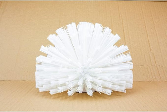 SPARTA Industrial Tank Brush Head Pipe Brush Head, Drain Brush with 3/4" Thread Hole (Handle Not Included) for Commercial Use, Plastic, 5.9 Inches, White