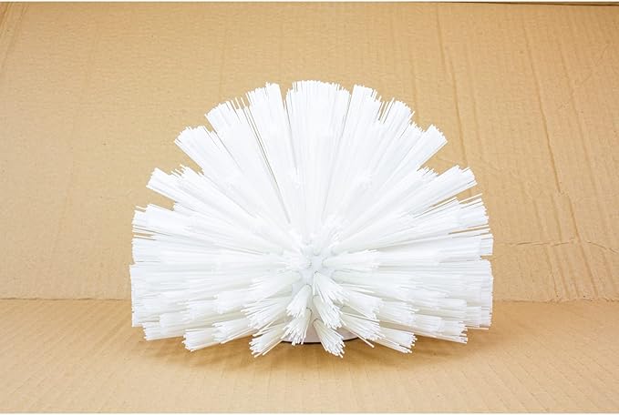SPARTA Industrial Tank Brush Head Pipe Brush Head, Drain Brush with 3/4" Thread Hole (Handle Not Included) for Commercial Use, Plastic, 5.9 Inches, White, (Pack of 2)