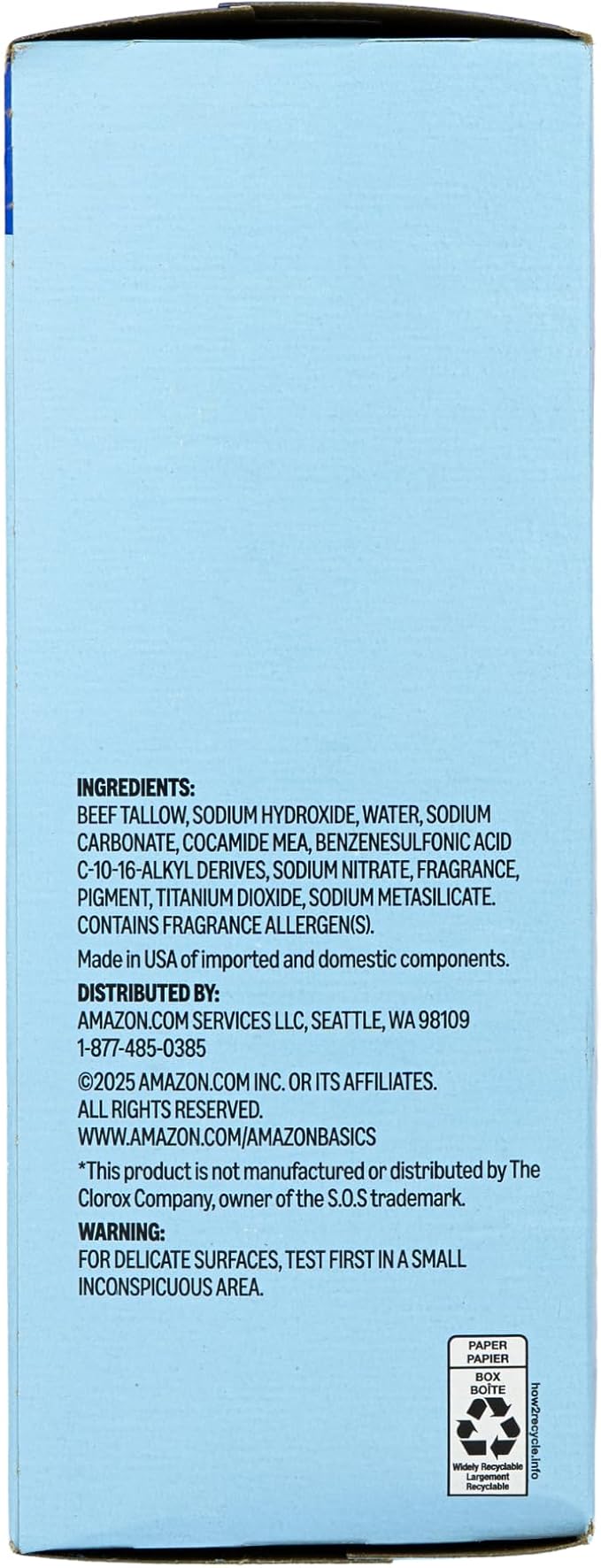Amazon Basics Steel Wool Soap Pads, Reusable, Cuts Grease and Removes Rust, 10 Count, Pack of 1