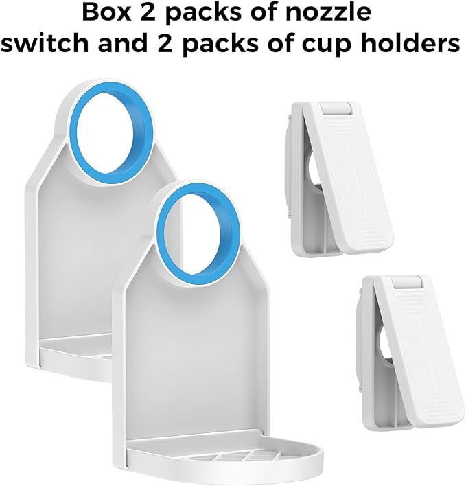 [2 Pack] Laundry Detergent Dispenser Cup Holder & Nozzle Force-Saving Switch, Soap Dispenser,Drip Catcher, for Laundry Room Organization and Storage