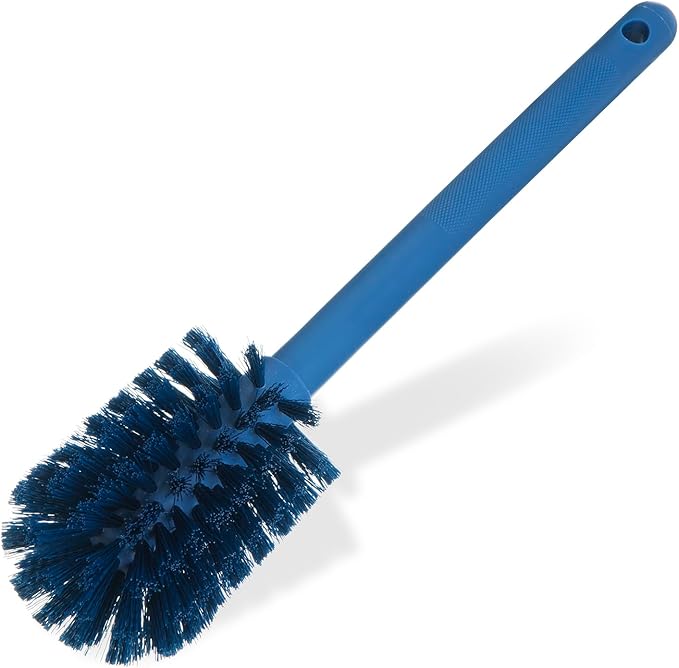 SPARTA Large Water Bottle Brush Ideal for Wide-Mouth Jars, Bottles and Tumblers, Dishwashing Tool with Handle for Home and Commercial Kitchens, Plastic, 12 Inches, Blue