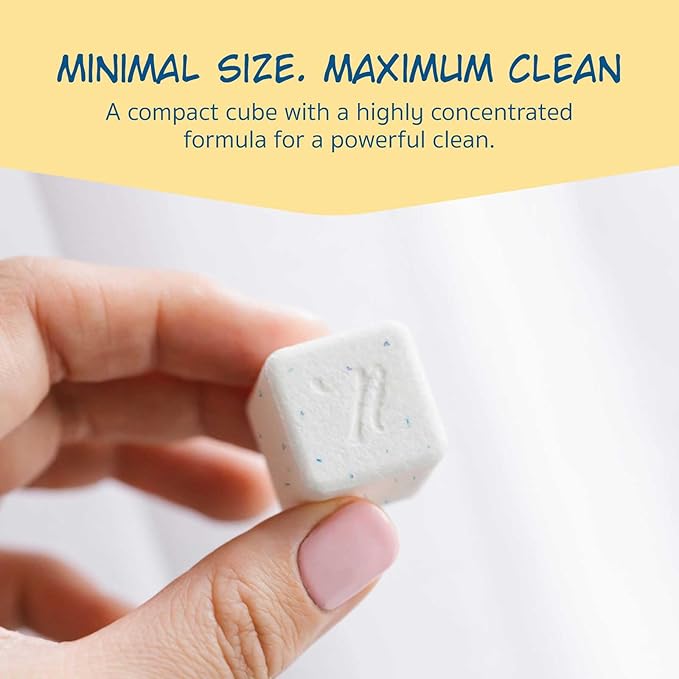 Nellie’s Dish Cubes – 64 Loads Dishwasher Detergent – Concentrated Formula – Plastic-Free Formula (PVA-Free) – Tin Packaging – Powerful Cleaning for Grease & Grime – Made in Canada