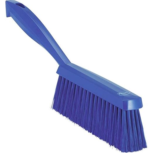 Vikan 45898 Bench Cleaning Brush, Polypropylene/Polyester Medium Bristle Dustpan Brush & Sweeper, 14 Inch, Purple
