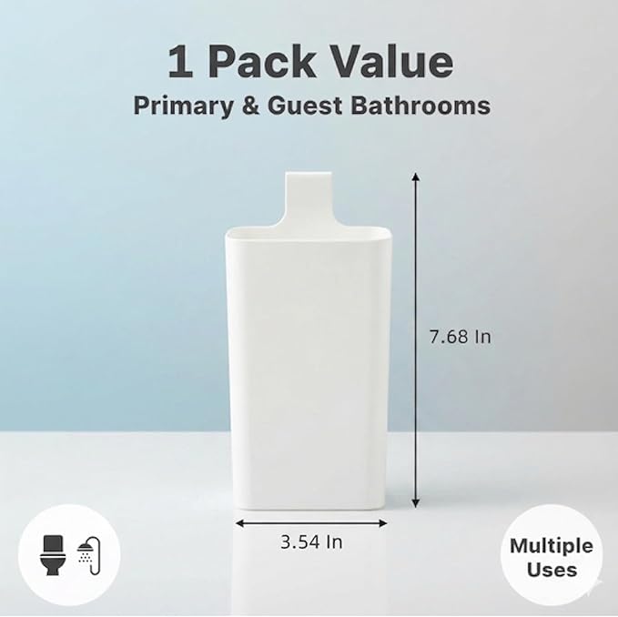 1pcs-Piece Toilet Tablet Holder with Cleaning Gloves, Toilet Tank Caddy for Cleaning Discs, Heavy Duty PP & ABS Cleaner Bracket, Bathroom Organization Set
