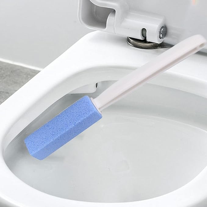Toilet Cleaner Stone Dead Corner Grout Cleaner Long Handle Bathroom Appliances Toilet Brush for Household Cleaning (Blue 20.5cm)