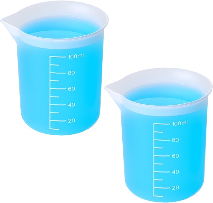 2PCS Silicone Laundry Detergent Cup, Durable Silicone Dispenser Cups, Reusable Laundry Detergent Measuring Cup for Liquid, Flexible Washable Liquid Measuring Cups for Home, Dormitory, Hotel