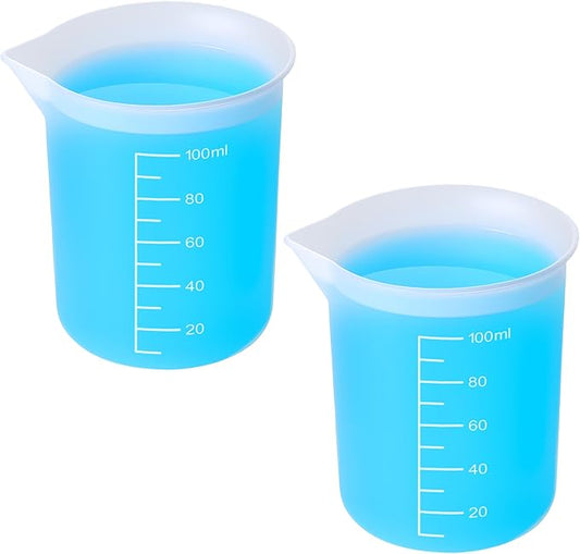 2PCS Silicone Laundry Detergent Cup, Durable Silicone Dispenser Cups, Reusable Laundry Detergent Measuring Cup for Liquid, Flexible Washable Liquid Measuring Cups for Home, Dormitory, Hotel