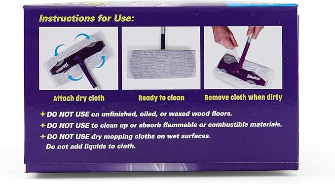 Fabuloso Dry Cloths Sweeping Pads, 16 Count, Disposable Dry Cloths for Use with Fabuloso Dry and Wet Sweeper, Traps and Locks Dirt, Dust, and Hair, 10.4 x 8 Inches Each - 10 Pack