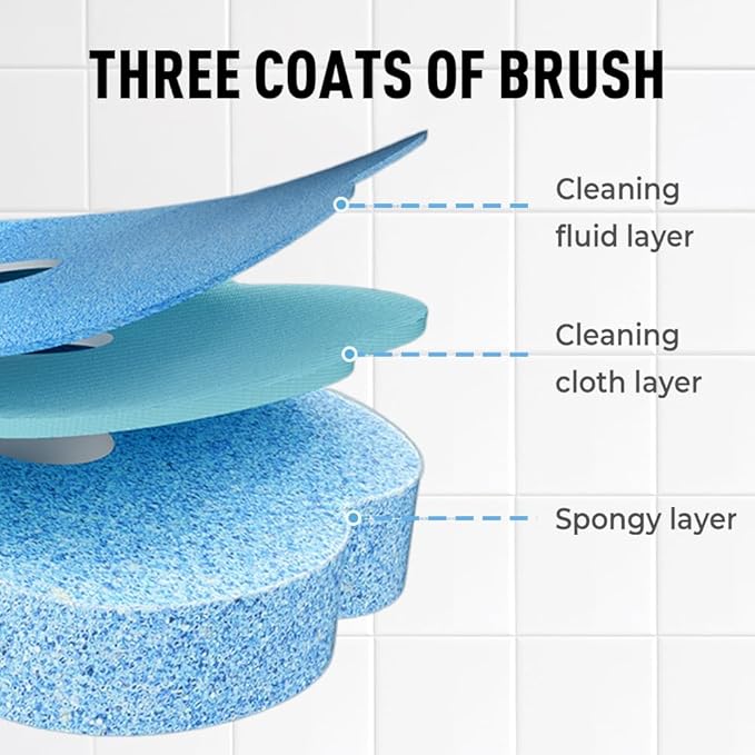 Disposable Toilet Cleaning System: Toilet Brush & Holder Kit with 18PCS Pre-Soaked Cleaner Wall-Mount Scrubbing Toilet Brush Bathroom Cleaning Kit (36-Pack Lavender Brush Head)
