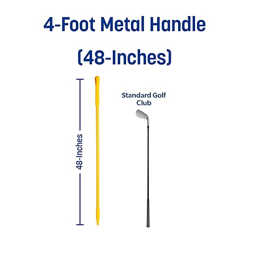 SPARTA 48" Fiberglass Replacement Handle with 3/4" Acme Thread Tip, Polyester Veil Reinforced, Hanging Cap, Commercial Cleaning, Yellow