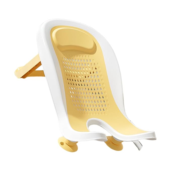 Infant Bath Basin Strong Suction Foldable Quick Drying Bath Rack Ergonomic Designing for Use in Sink Bathtub Hip Washing Tool