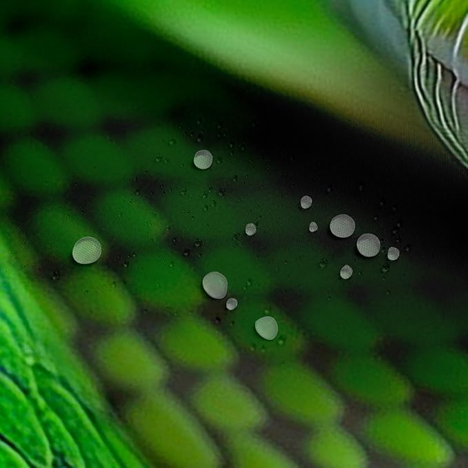 Snake Bathroom Curtain Serpentine Little Dragon Bath Curtain,Exotic Tribe Tropical Desert Wildlife Shower Curtain Set 72" Wx84 L,Green Snake Hide Wild Animal Reptile Bathroom Decor