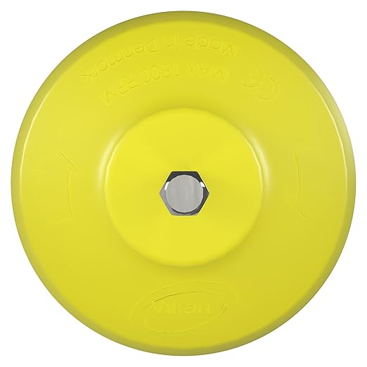 Vikan 8700 HyDrive Round Brush Ø90mm Very Hard Drill Cleaning Food Grade (Yellow)