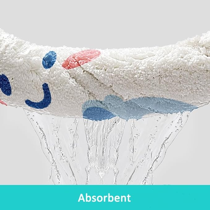 Playtime Cozy Cute Smile Face Cloud Shaped Bedroom Bathroom Doorway Kitchen Floor Rug Carpet Water Absorption Non-Slip mat for Kid's Room (Blue, 15.74x23.62 inch)