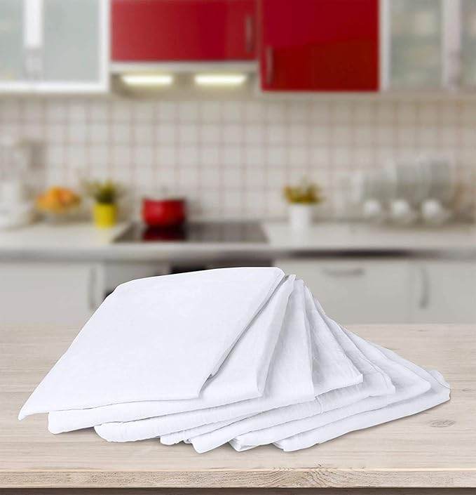 Simpli-Magic 79146 Flour Sack Kitchen Towels, Pack of 12, White