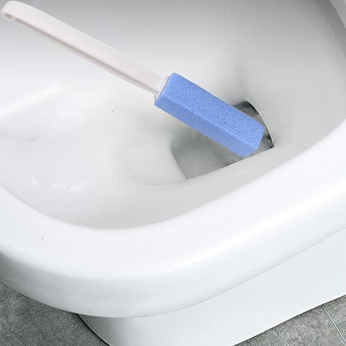 Toilet Cleaner Stone Dead Corner Grout Cleaner Long Handle Bathroom Appliances Toilet Brush for Household Cleaning (Blue 20.5cm)