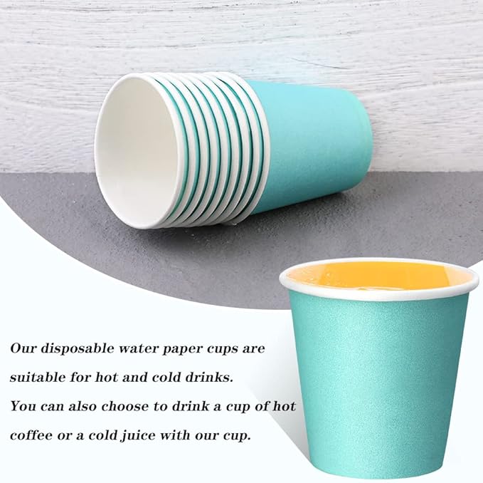 300 Pack 3 oz Paper Cups, Bathroom Cups Disposable,Moushwash Cup Small Snack Cup for Water, Juice, Candy Ideal for Party Bathroom and Office (Blue)