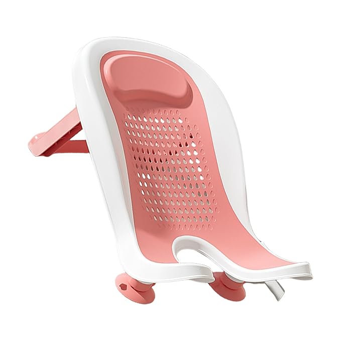 Infant Bath Basin Strong Suction Foldable Quick Drying Bath Rack Ergonomic Designing for Use in Sink Bathtub Hip Washing Tool