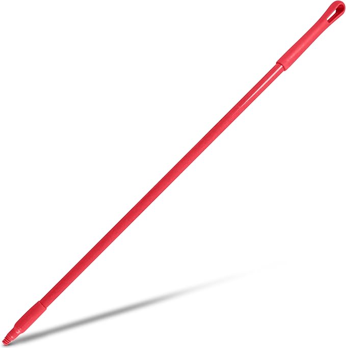 SPARTA 41225EC05 Fiberglass Broom Handle, Mop Handle, Replacement Handle With Acme Threaded Tip For Commercial Cleaning, 48 Inches, Red, (Pack of 12)