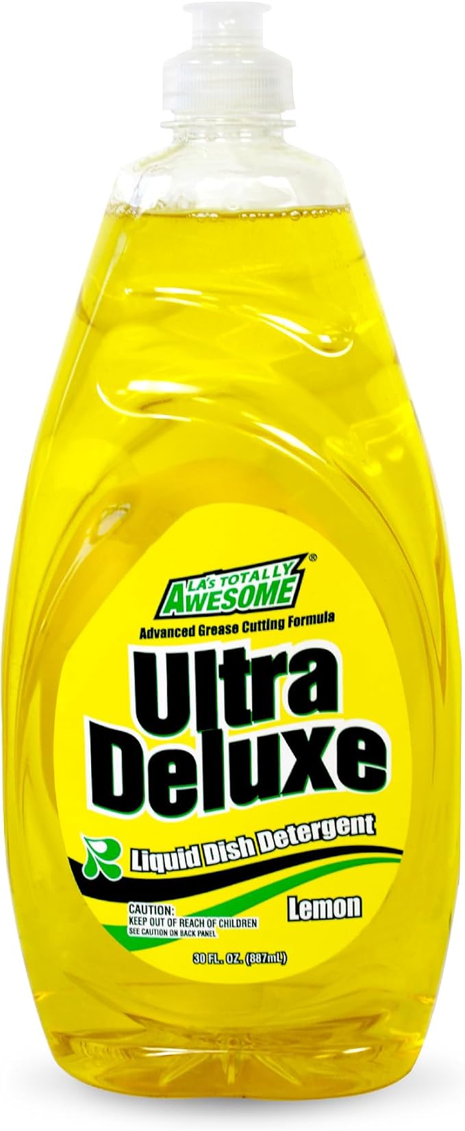 La's Totally Awesome Dish Soap Liquid – Lemon Scent (30 fl oz, Pack of 8) – Grease-Fighting Dishwashing Liquid from Awesome Cleaner Brand