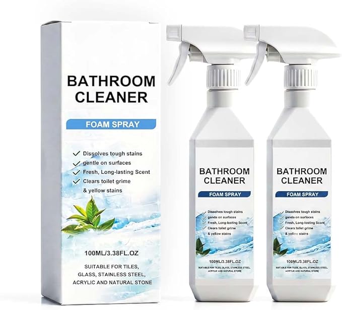 Bathroom Cleaner, 2026 New Foam Spray for Home Use, Powerful Cleaner for Shower and Tile, Cleaning Spray for Families (1)