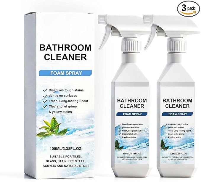 Bathroom Cleaner, 2026 New Foam Spray for Home Use, Powerful Cleaner for Shower and Tile, Cleaning Spray for Families (3)