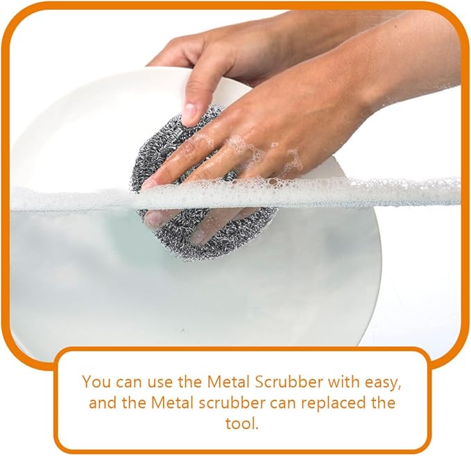 15pcs Steel Wire Scrubber Balls Pot Cleaning Brush Kitchen Dishwashing Scrubbers Heavy Duty Pan Cleaner for Stubborn Grease Removal Household Supplies