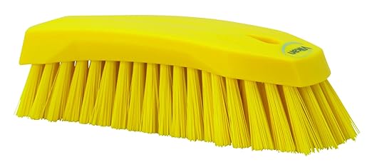 Vikan 38906 Brush,Scrub,Stiff,8",PP/PBT,Yellow
