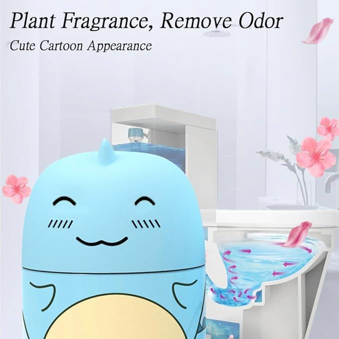 Magic Toilet Cleaning Bottle, Magic Toilet Bowl Cleaner with Carrying Rope, Cute Dinosaur-Shaped Toilet Bowl Cleaner Bottle, Long-Lasting Fresh Scent, One Dinosaur for Three Months (Peach)