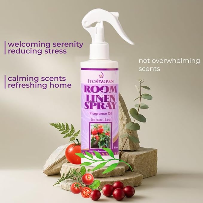 Freshwaves Room Linen Spray, Fragrance Oil (8.8 Oz, Tomato Leaf)
