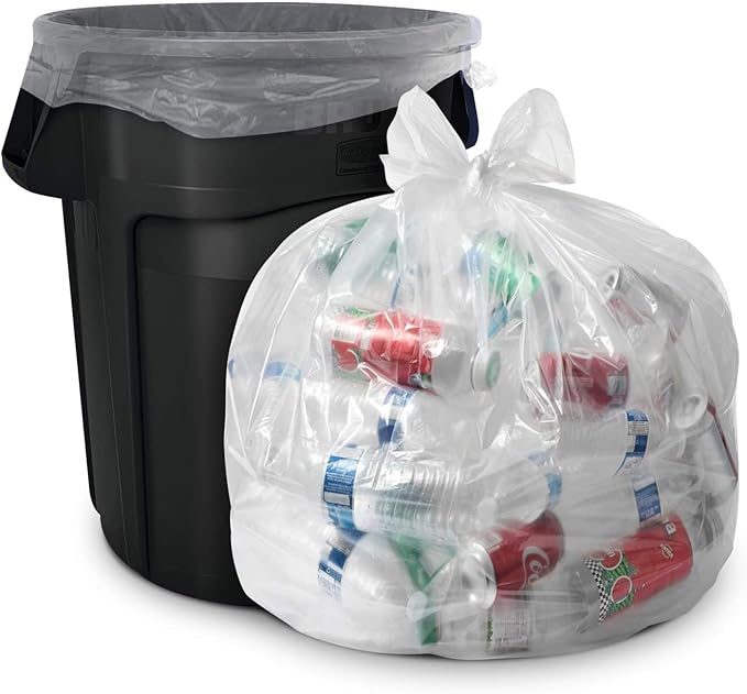 45 Gallon Clear Trash Bags - (Huge 400 Pack) - 40" x 46" - 1.5 MIL (Equivalent) - CSR Series - Heavy Duty Industrial Liners Clear Garbage Bags for Recycling, Contractors, Storage, Outdoor