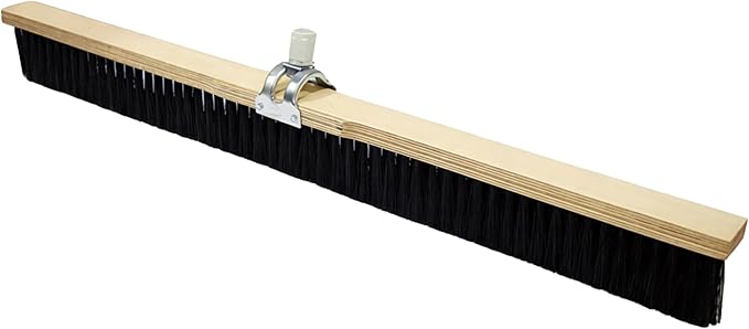 Bon 82-472 Concrete Finish Brush 36" Black Styrene Bristles with Adjustable Handle Socket 3" Trim for Concrete Texturing