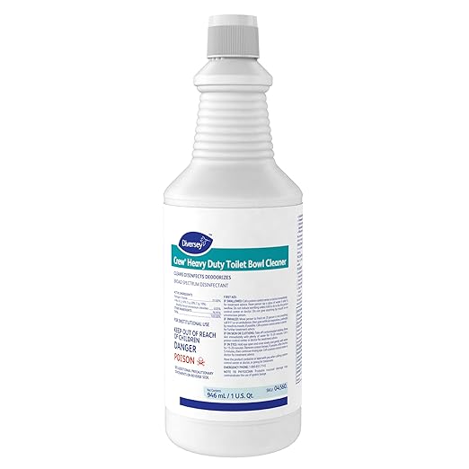 CREW 04560 Heavy Duty Toilet Bowl Cleaner & Disinfectant, 23% HCI removes Rust Stains, Lime Scale with Mint Scent, Ready-to-Use, 32-Ounce (Pack of 12) Discontinued