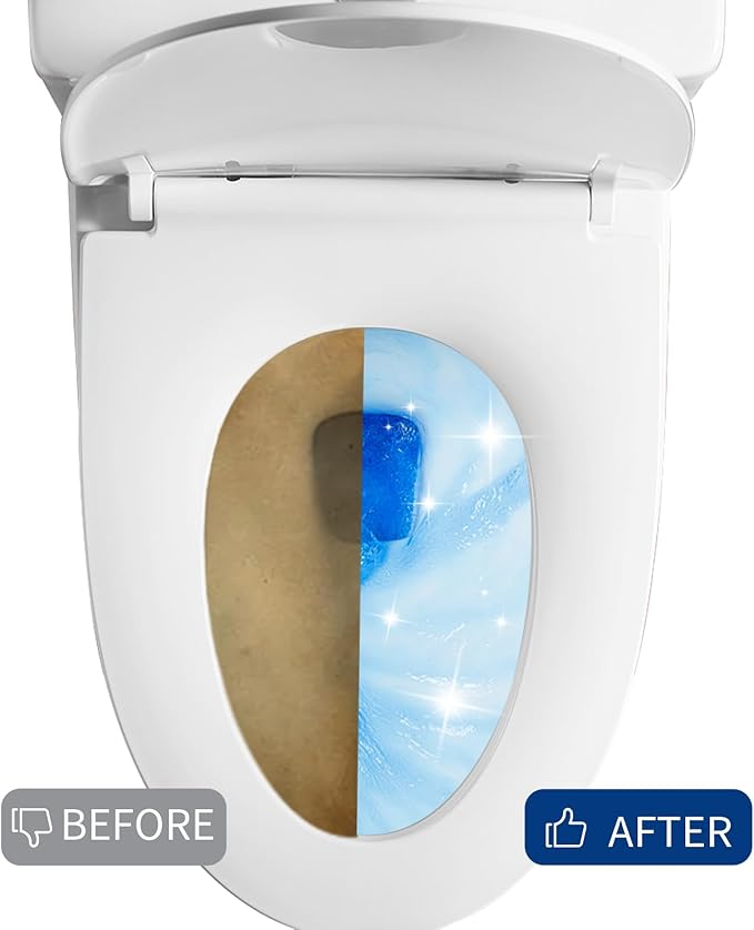Automatic Toilet Cleaner Tablets, Septic Tank Safe, Removes Hard Water Rings and Stains, Deodorizes, Fresh Scent Toilet Tank Cleaner for Bathroom-(30 PACK)