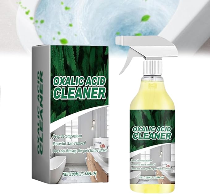 Oxalic Acid Cleaner Spray, Oxalic Acid Powerful Stain Cleaner, Powerful Stain Removal Spray for Bathroom, And Kitchen Floor Countertop, Multi-purpose (1PCS)
