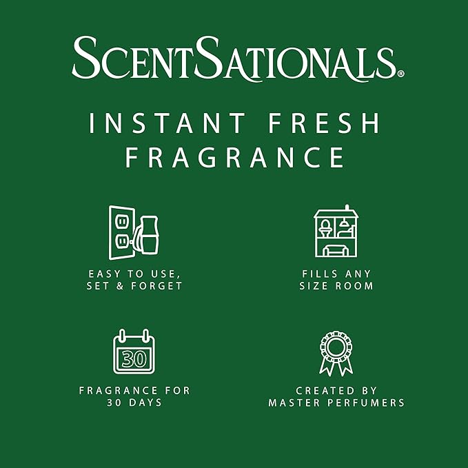 ScentSationals Under the Tree Fragrance Oil Plug In Air Freshener Refills 3-Pack - Works with Scentsationals Wall Plugs, Long-Lasting Home Fragrance, 0.8 fl oz Each, Packaging May Vary