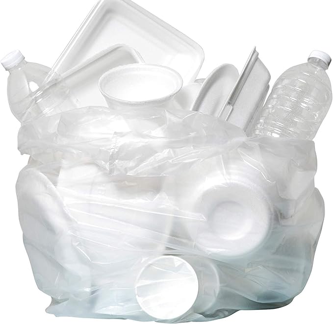 Aluf Plastics SCR-243306C 12-16 Gallon Trash Bags - (Commercial 1000 Pack) - Source Reduction Series Value High Density 6 Micron Gauge (equiv) - Intended for Office, Bathroom, Paper, Styrofoam