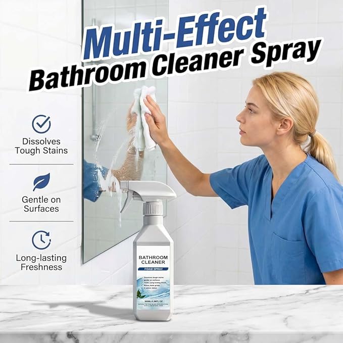 Bathroom Cleaner, 2026 New Foam Spray for Home Use, Powerful Cleaner for Shower and Tile, Cleaning Spray for Families (2)