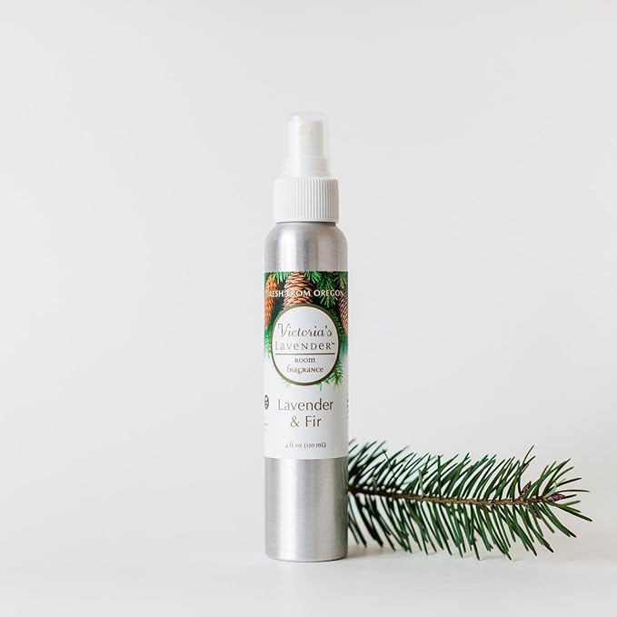 Victoria's Lavender Room Fragrance Spray - Air Freshener & Odor Eliminator - Fir & Lavender Spray - Luxury Essential Oil Scent for Home & Bathroom - Aromatherapy & Stress Relief - 1 Pack, 4 fl oz