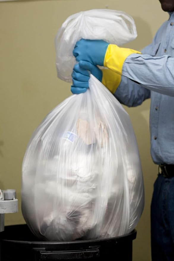 55 Gallon Clear Trash Bags - 38" x 58" 1.5MIL(Equivalent)-CSR Series-Heavy Duty Industrial Liners Clear Garbage Bags for Recycling, Contractors(1 Pallet of 100 Cases, 10000 Bags Total)
