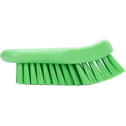 SPARTA Plastic Cutting Board Scrub Brush with Hanging Hole for Washing Cutting Boards, 6 Inches, Lime