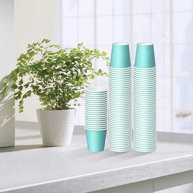 300 Pack 3 oz Paper Cups, Bathroom Cups Disposable,Moushwash Cup Small Snack Cup for Water, Juice, Candy Ideal for Party Bathroom and Office (Blue)