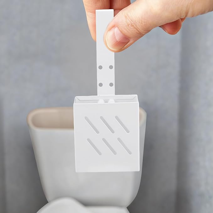 2Pack White Toilet Bowl Tablet Holder Toilet Cleaner Holders, Hanging Toilets Cleaner Caddy, Toilets Tank Cleaning Tablet Holders, Stainless Steel Tank Caddy with Adjustable Hook